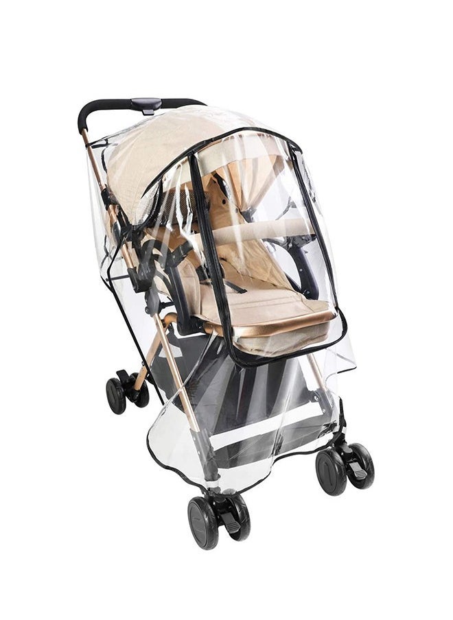 Universal Baby Stroller Rain Cover Pram Raincover Pushchair EVA Transparent and Waterproof for Buggy Carriage Travel Outdoor