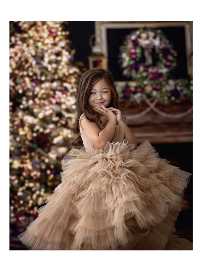 Children's High-End Fluffy Princess Dress Runway Performance Dress