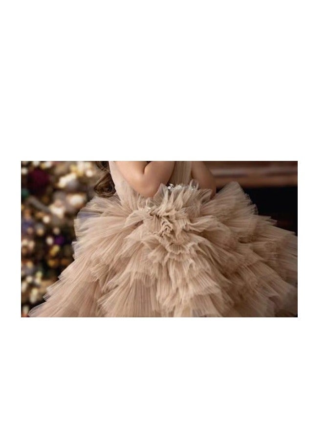 Children's High-End Fluffy Princess Dress Runway Performance Dress