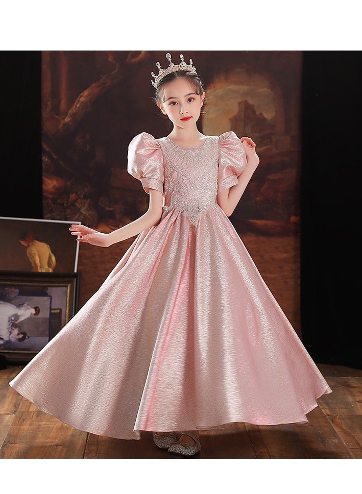 Girls' Princess Dress, High-End Evening Dress, Birthday Piano Performance, Runway Dress