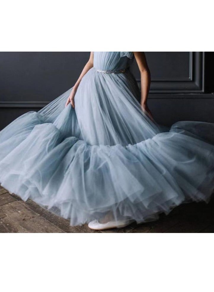 Girls' Princess Dress, High-End Evening Dress, Birthday Piano Performance, Runway Dress