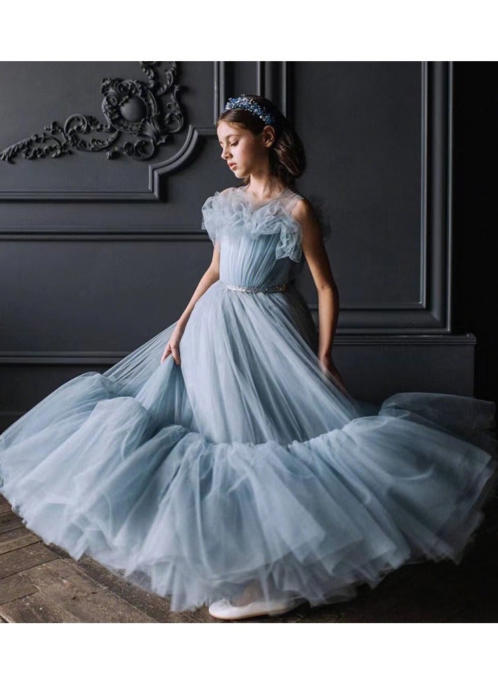 Girls' Princess Dress, High-End Evening Dress, Birthday Piano Performance, Runway Dress