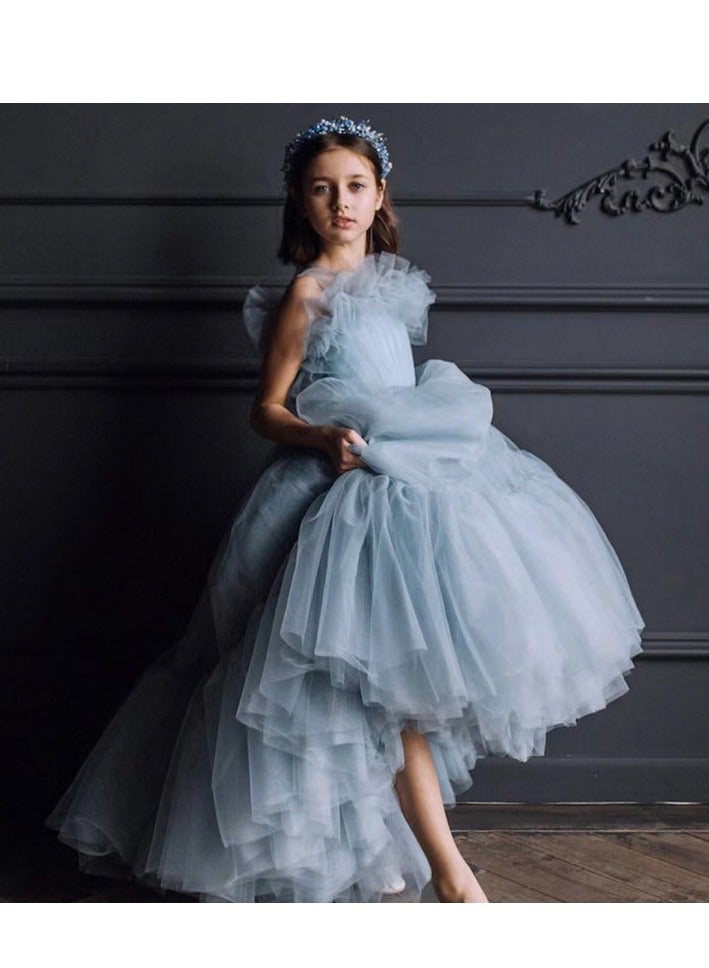 Girls' Princess Dress, High-End Evening Dress, Birthday Piano Performance, Runway Dress