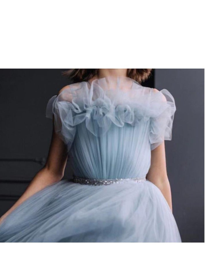 Girls' Princess Dress, High-End Evening Dress, Birthday Piano Performance, Runway Dress