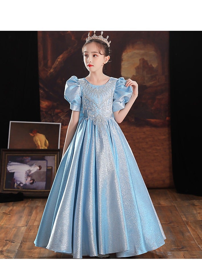 Girls' Princess Dress, High-End Evening Dress, Birthday Piano Performance, Runway Dress