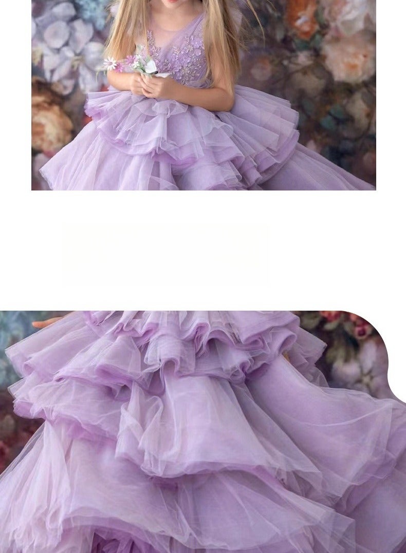 Children's High-End Fluffy Princess Dress Runway Performance Dress