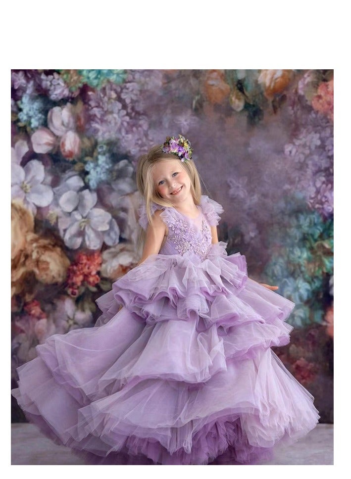 Children's High-End Fluffy Princess Dress Runway Performance Dress