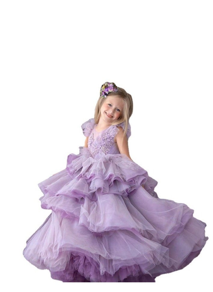 Children's High-End Fluffy Princess Dress Runway Performance Dress