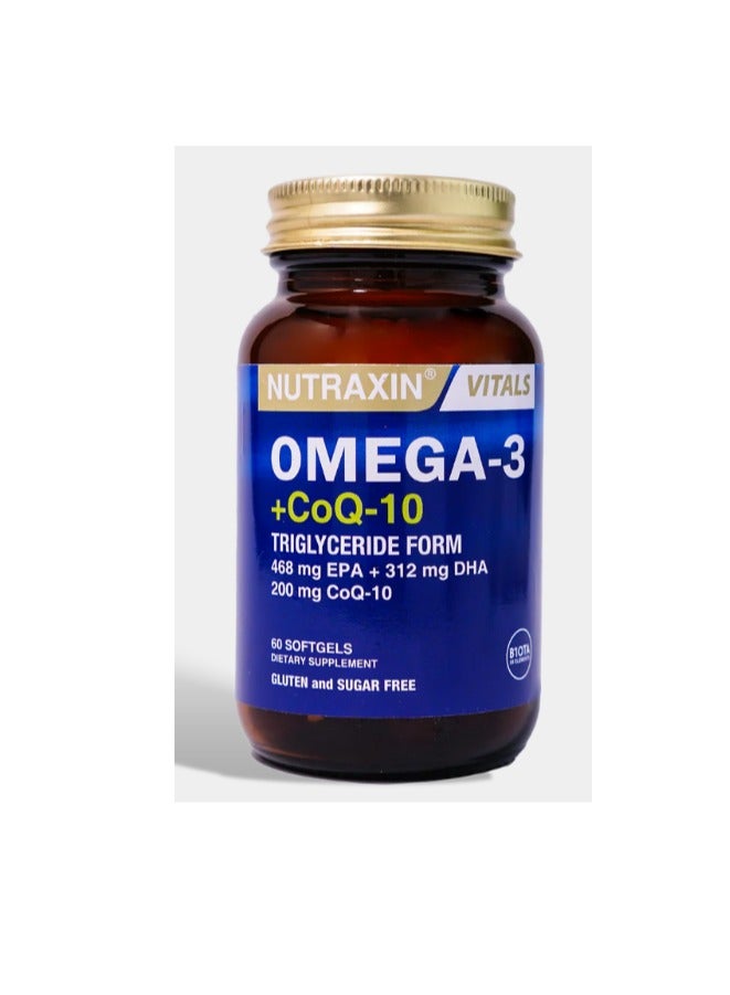 Nutraxin Omega-3 + CoQ-10 60 Tablets