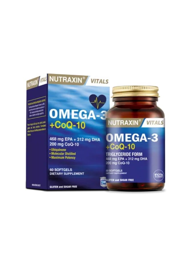 Nutraxin Omega-3 + CoQ-10 60 Tablets