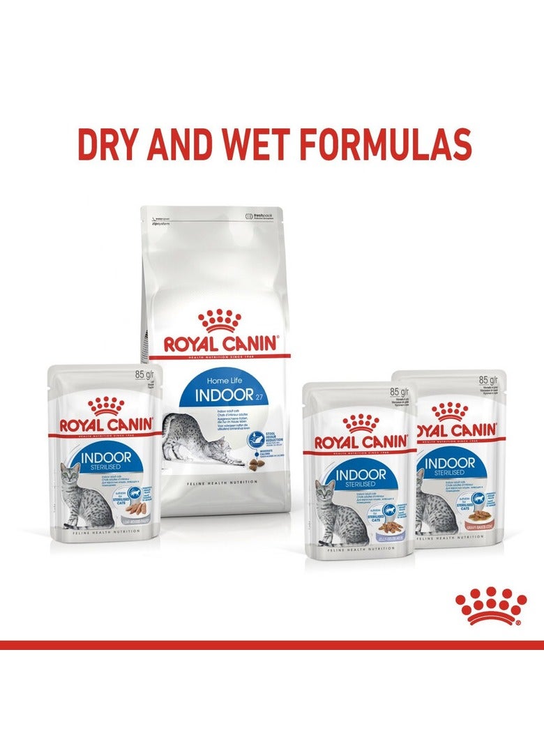 ROYALCANIN, INDOOR STERILISED JELLY, 1 Box in 12pcs x 85g - For Cat Wet Food