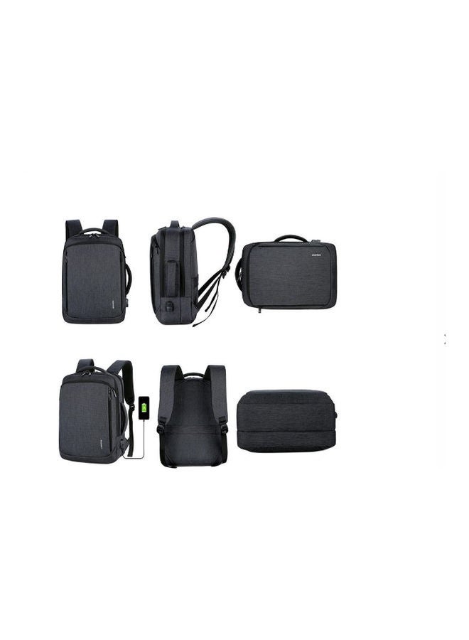 Laptop Backpack With Usb Charging Port - 15.6-Inch - Black Black