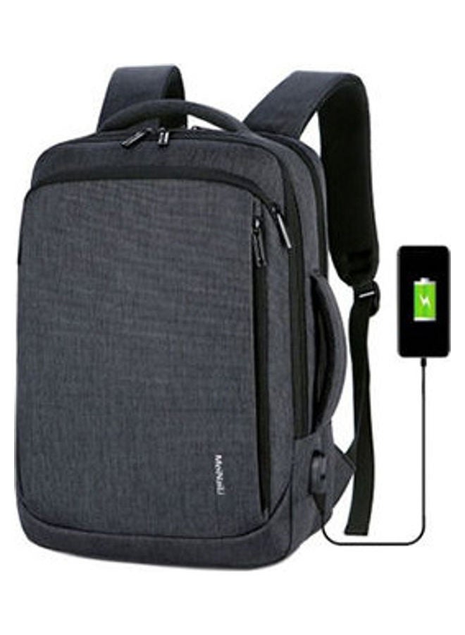 Laptop Backpack With Usb Charging Port - 15.6-Inch - Black Black