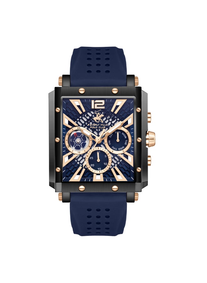 BEVERLY HILLS POLO CLUB Men's Multi Function Dark Blue Dial Watch - BP3661X.699