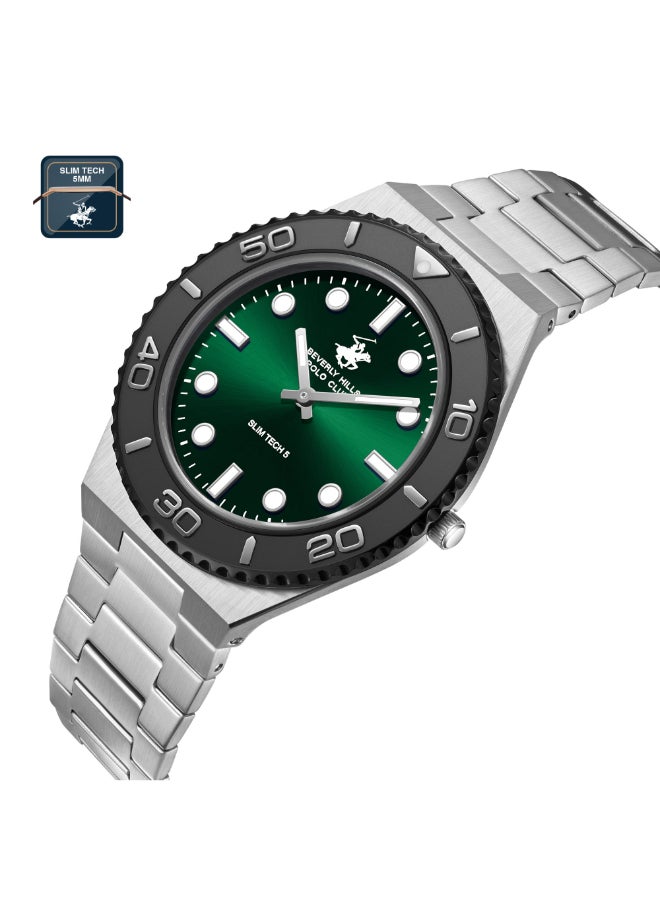 BEVERLY HILLS POLO CLUB Men's Analog Dark Green Dial Watch - BP3714X.370