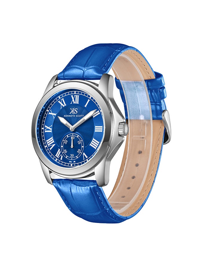 Kenneth Scott Men's Blue  Dial Analog Watch - K24018-SLNN