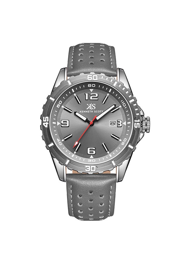 Kenneth Scott Men's Grey  Dial Analog Watch - K24022-XLXX
