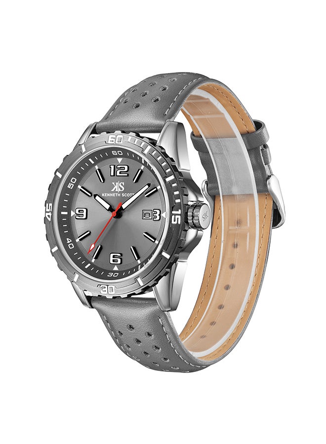Kenneth Scott Men's Grey  Dial Analog Watch - K24022-XLXX