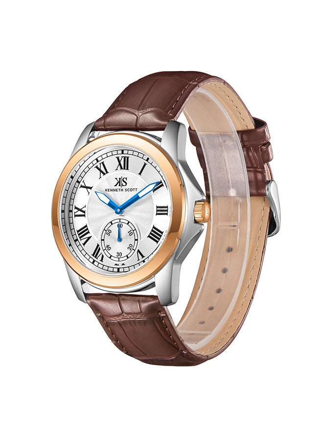 Men'S White  Dial Analog Watch - K24018-Kldw
