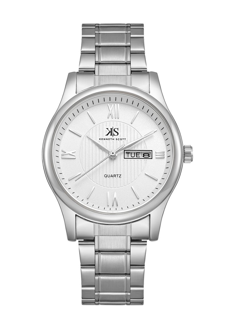 Men'S White Dial Analog Watch - K23029-Sbsw