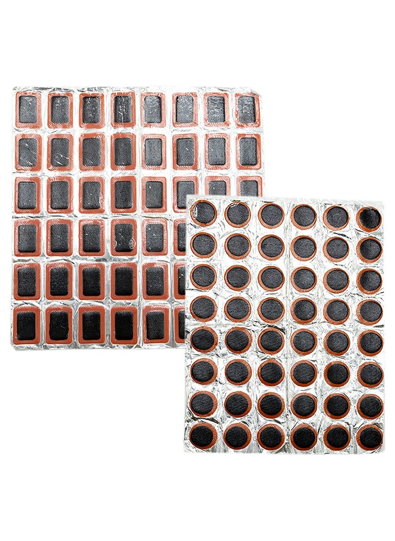 Puncture Repair Kit, 288 Pcs Square Patch+Round Patch, Bicycle Tube Puncture Rubber Patches, Bike Repair Patches, Inner Tube Puncture Repair Kit