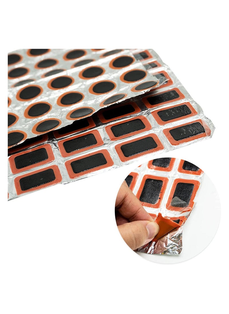 Puncture Repair Kit, 288 Pcs Square Patch+Round Patch, Bicycle Tube Puncture Rubber Patches, Bike Repair Patches, Inner Tube Puncture Repair Kit