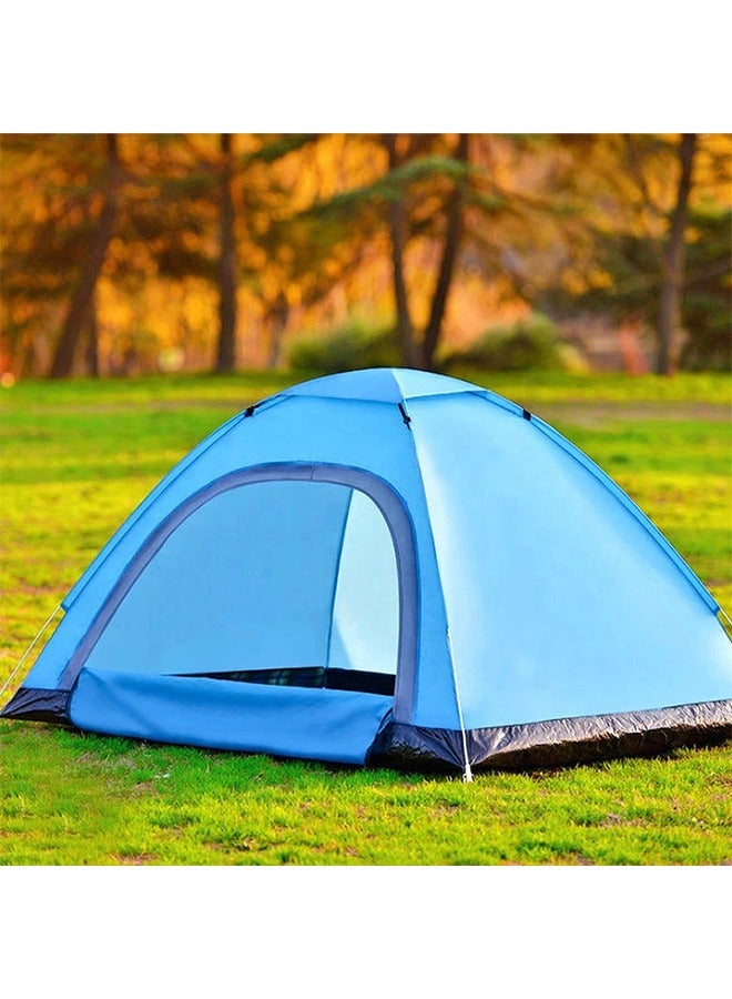 Portable Automatic Pop-Up Tent, Beach Tent Camping Tent, Suitable For 3-4 People Blue