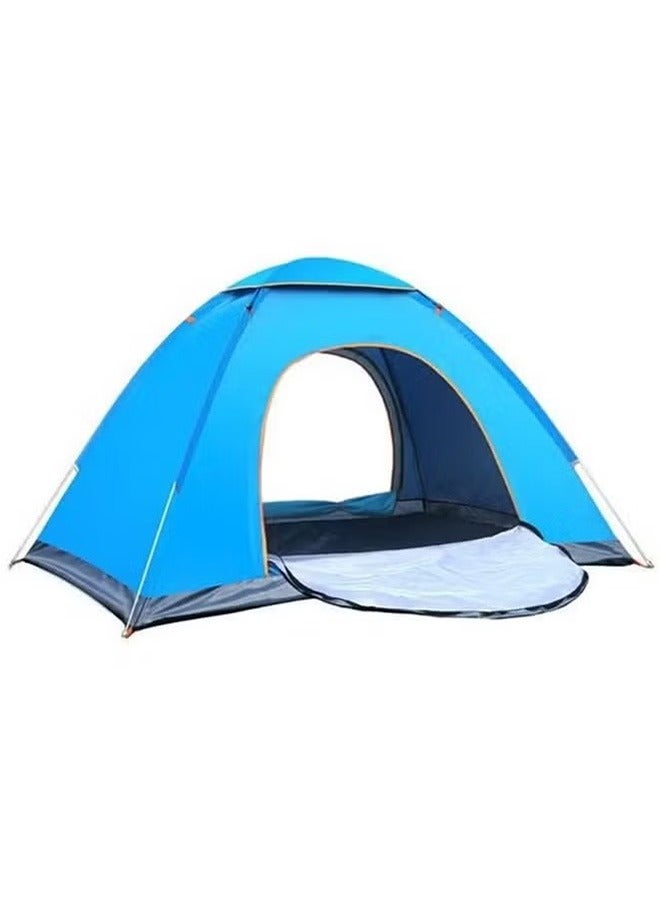 Portable Automatic Pop-Up Tent, Beach Tent Camping Tent, Suitable For 3-4 People Blue