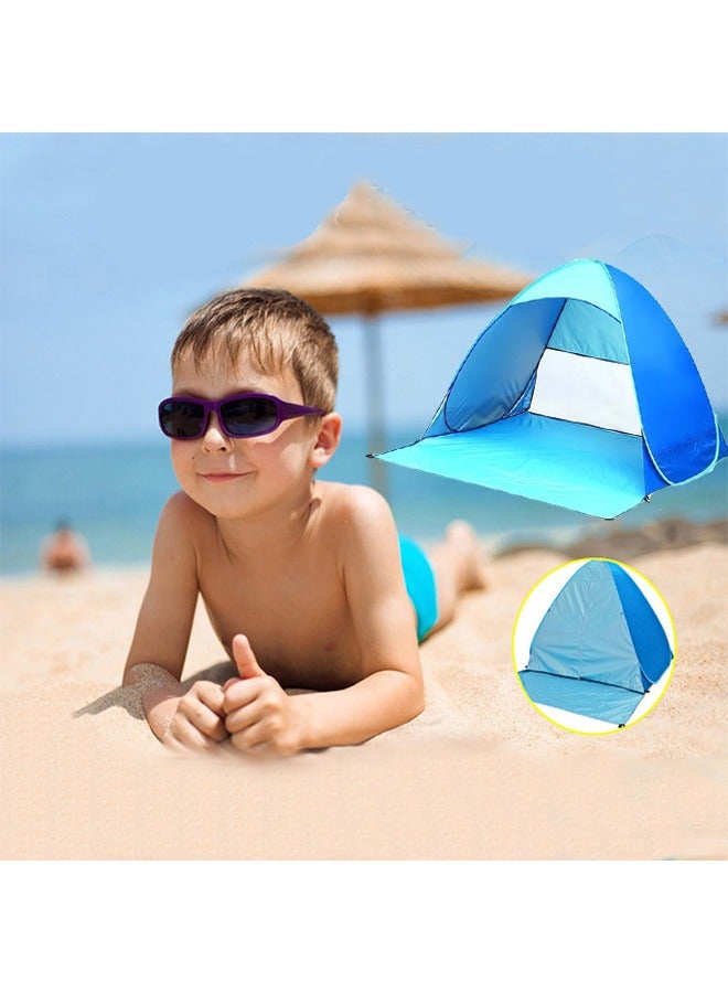 Portable Automatic Pop-Up Tent, Beach Tent Camping Tent, Suitable For 1-2 People Blue