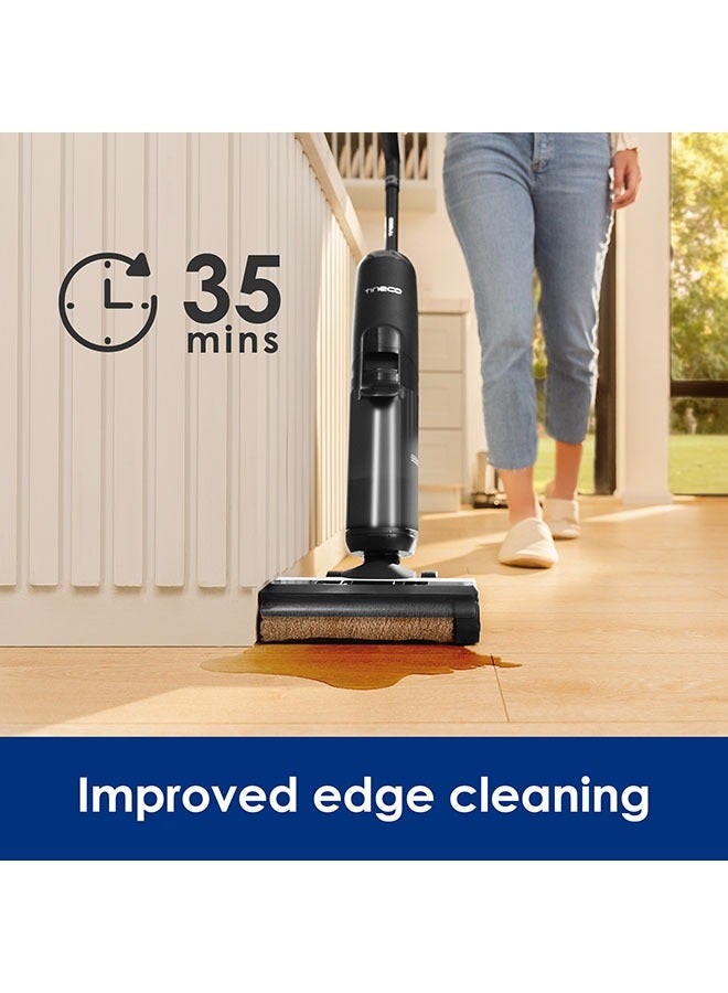 Floor One S5 Plus Wet And Dry Cordless Vacuum Cleaner And Mop With Edge cleaning, Suction With iLoop Smart Sensor Technology And Screen, Streak-Free And Self-Cleaning Dual Tank Feature 0.8 L 220 W FW131200AE Black