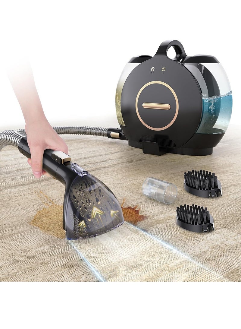 450W Snail Carpet Cleaner with 2 Litre Clean Water Tank & 1 Litre Waste Water Tank Capacity, Green Lion GNSNCARPETBK - Black