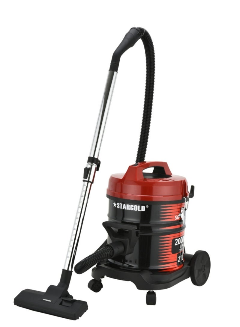 Dry Vacuum Cleaner 21L 2000W With Telescopic Tube 1.5M Cable