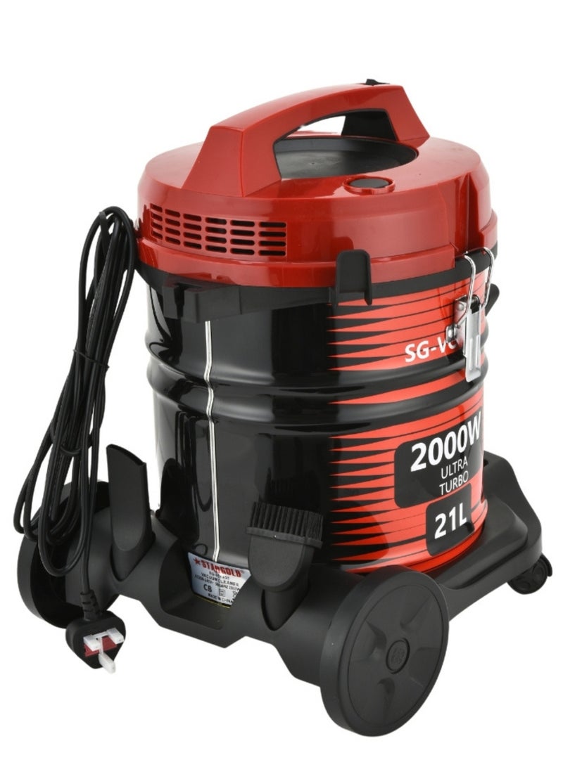 Dry Vacuum Cleaner 21L 2000W With Telescopic Tube 1.5M Cable