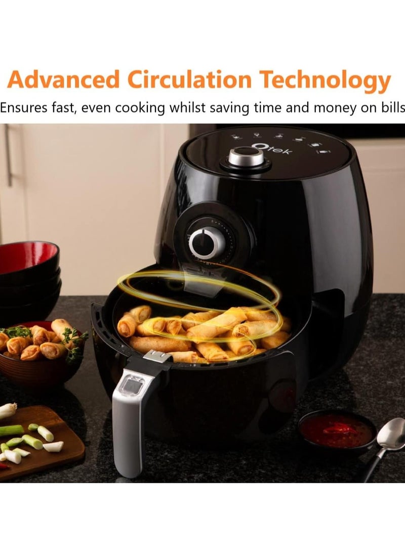 4.2L Air Fryer with Timer – Adjustable Temperature Control & 6 Presets for Healthy Oil-Free Cooking