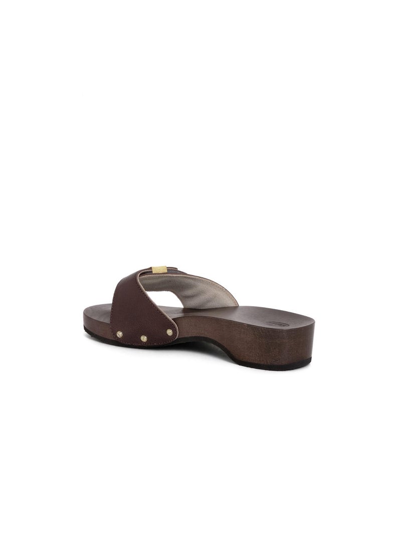 CLOG BROWN PESCURA HEEL