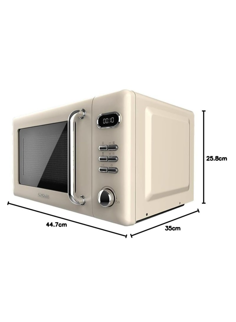 Digital Microwave with Grill Proclean 5110, 20L, Retro Beige, 700W, 8 Programs