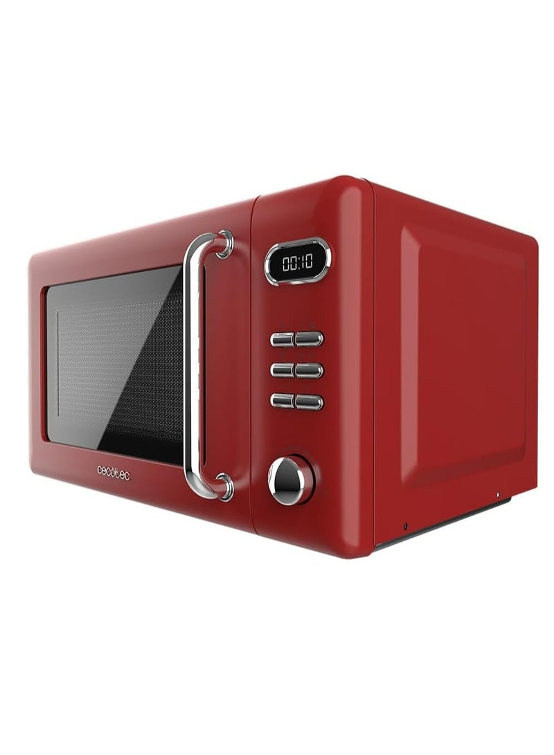 Digital Microwave with Grill Proclean 5110 Retro Red, 20L, 700W, 8 Programs