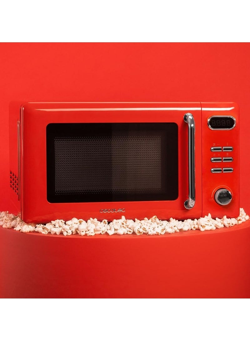 Digital Microwave with Grill Proclean 5110 Retro Red, 20L, 700W, 8 Programs