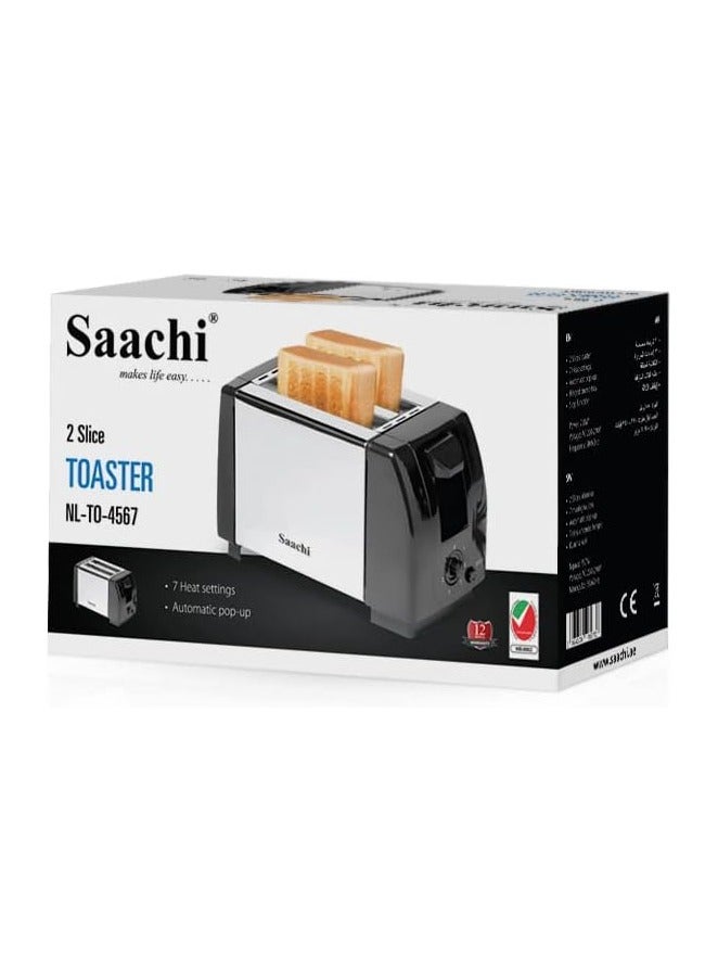 Saachi 2-Slice Toaster, Black, NL-TO-4567