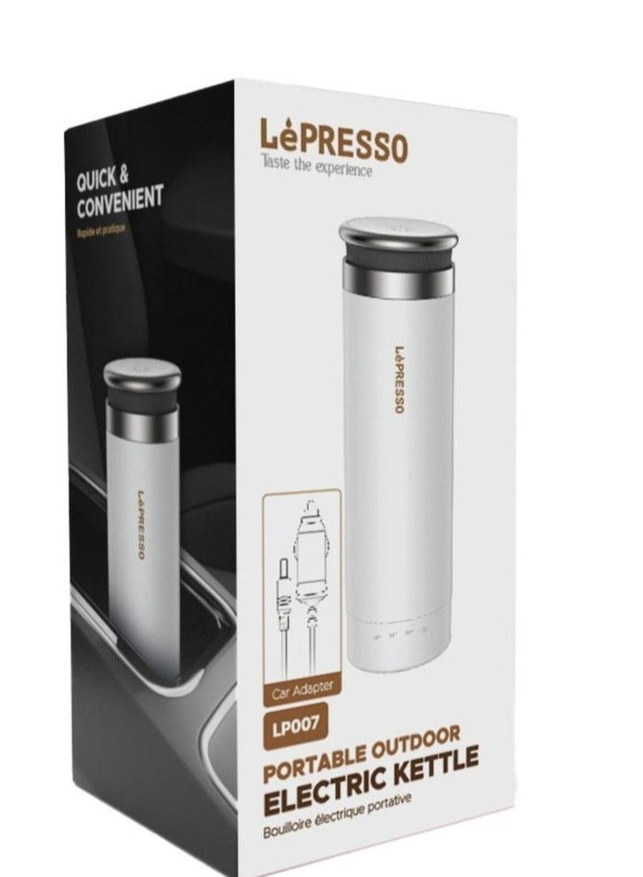 LePresso Portable Outdoor Electric Kettle - White