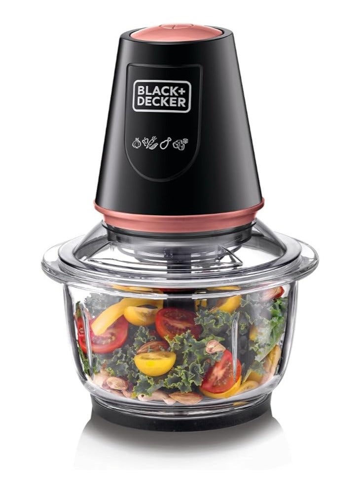 Black & Decker Vertical Chopper With Glass Bowl - 400 W