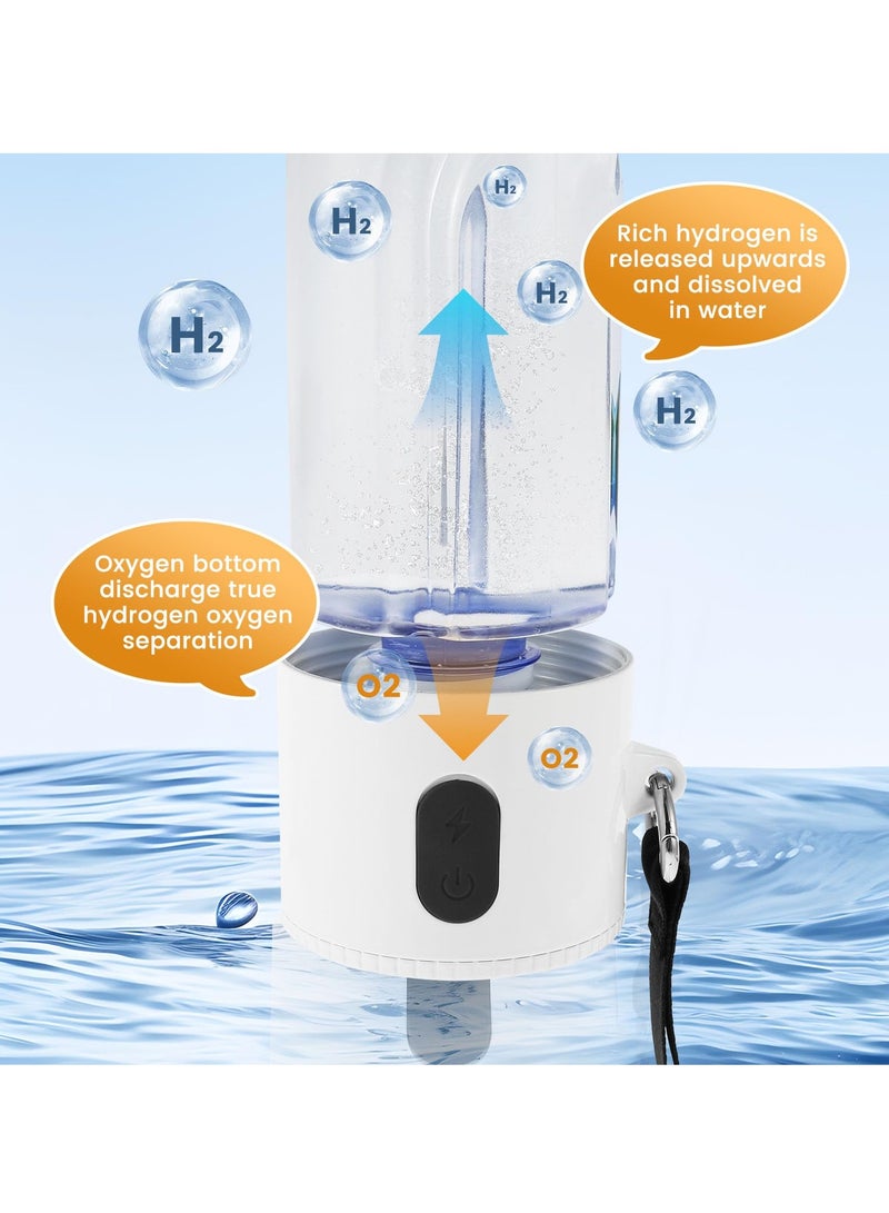 Hydrogen Water Bottle, 2024 New Portable Hydrogen Water Ionizer Machine, with Scale 1500ML Hydrogen Sports Water Bottle, Multifunctional Hydrogen Rich Water Glass Health Cup for Home Office Travel