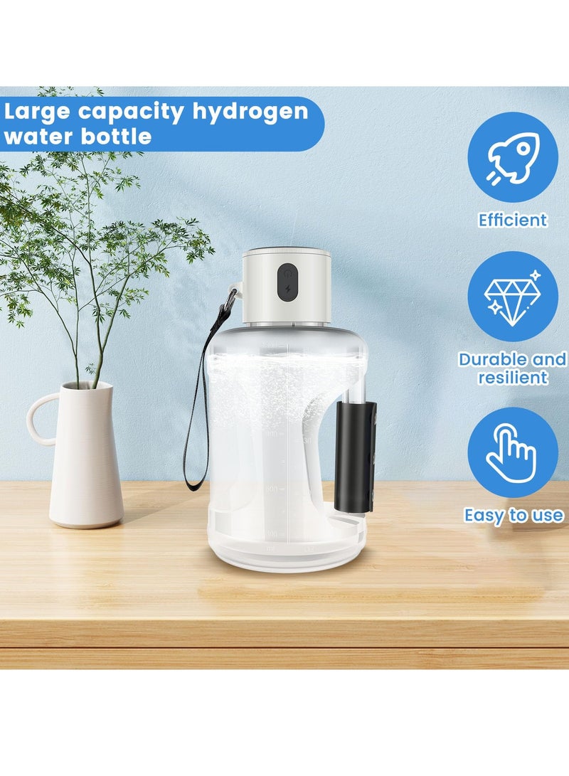 Hydrogen Water Bottle, 2024 New Portable Hydrogen Water Ionizer Machine, with Scale 1500ML Hydrogen Sports Water Bottle, Multifunctional Hydrogen Rich Water Glass Health Cup for Home Office Travel