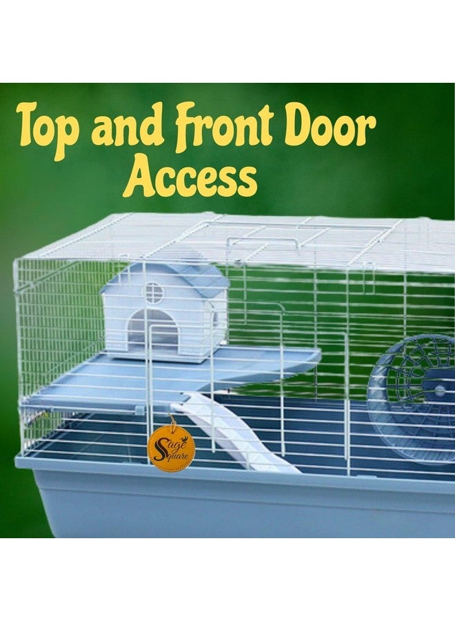 Oasis: Single-Story Hamster Habitat With Wheel - Deluxe Retreat For Petite Companions, Expansive Enclosure For Fun And Fitness, Best Haven For Small Pets, Elegant Sanctuary