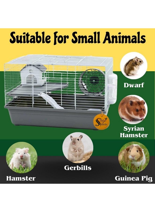 Oasis: Single-Story Hamster Habitat With Wheel - Deluxe Retreat For Petite Companions, Expansive Enclosure For Fun And Fitness, Best Haven For Small Pets, Elegant Sanctuary