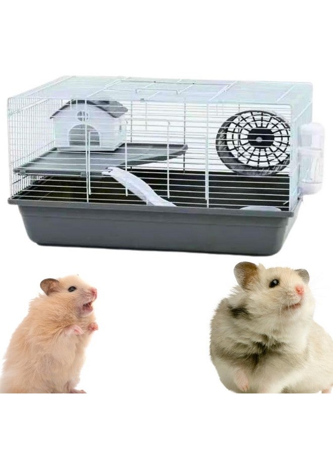 Oasis: Single-Story Hamster Habitat With Wheel - Deluxe Retreat For Petite Companions, Expansive Enclosure For Fun And Fitness, Best Haven For Small Pets, Elegant Sanctuary