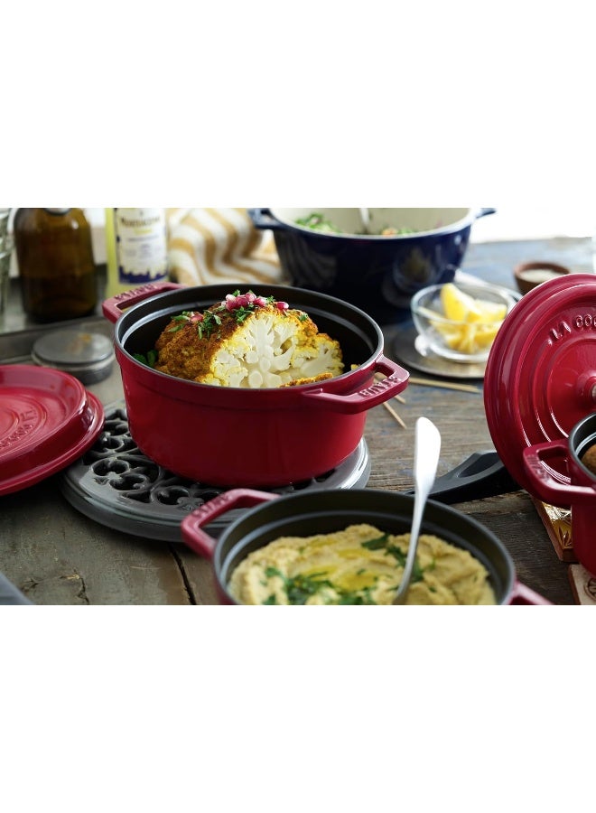 Staub Round Cocotte 20Cm Cherry 2.2L Cast Iron Material