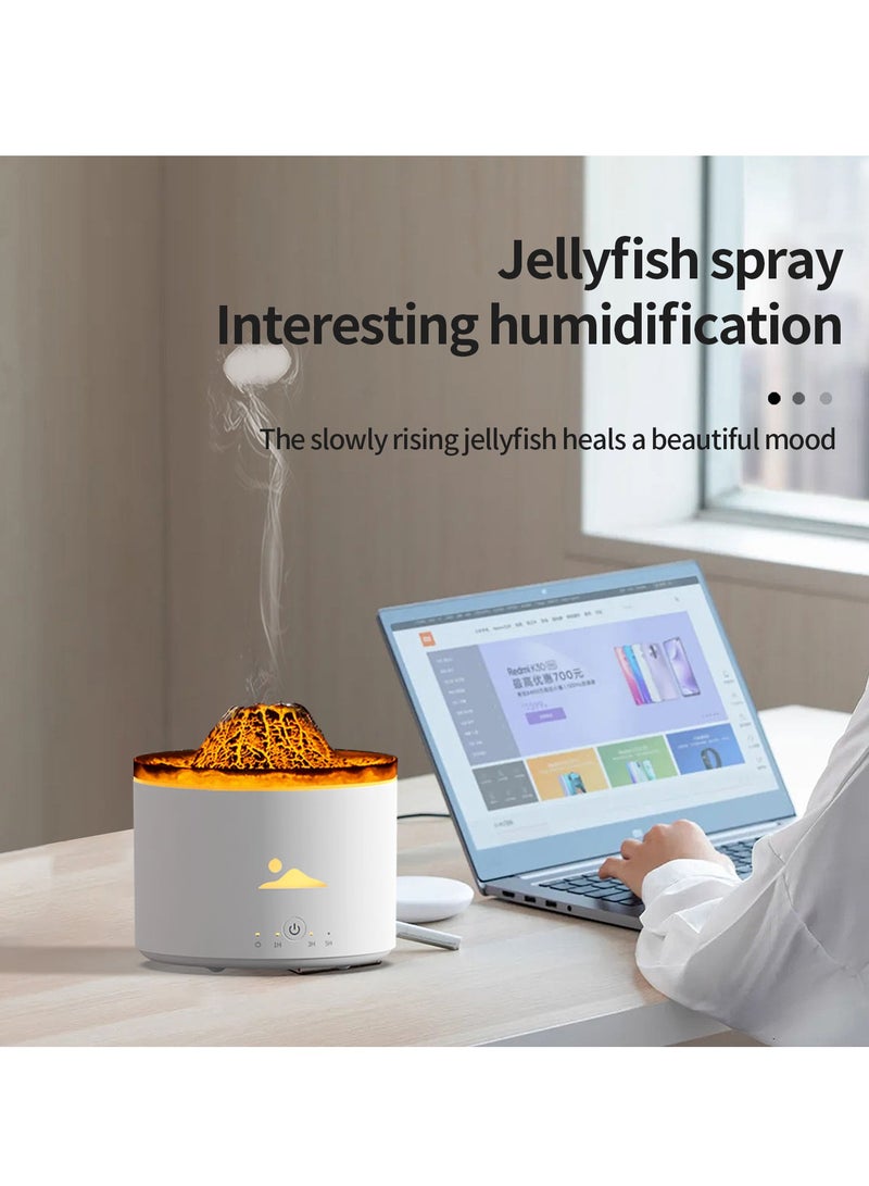 Large Capacity Volcanic Aroma Diffuser - Volcano Jellyfish Smoke Ring Humidifier with Remote Control