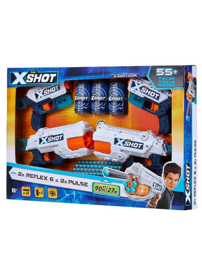 Excel 2 Kickbacks & 2 Reflex 6 Blaster Set