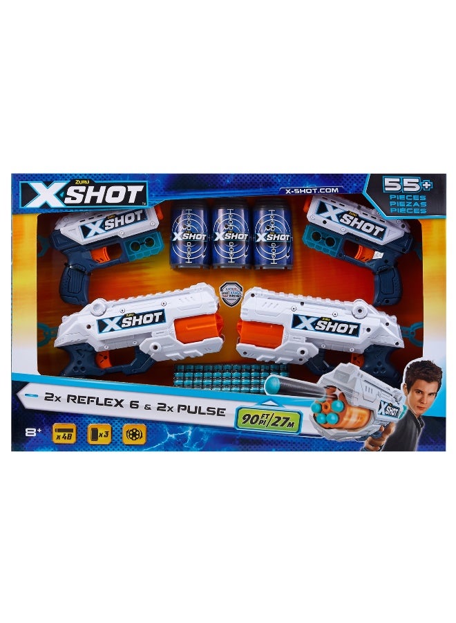 Excel 2 Kickbacks & 2 Reflex 6 Blaster Set